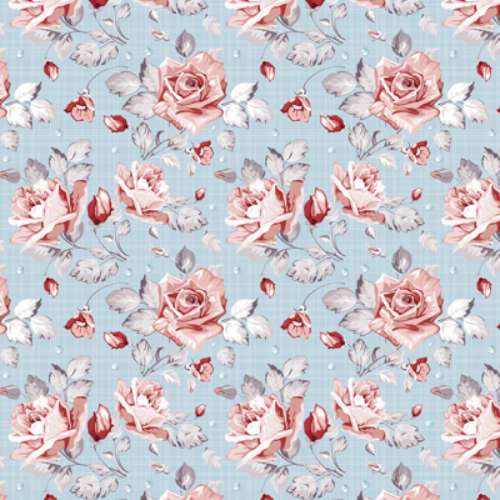 Printed Wafer Paper - Red Roses - Click Image to Close